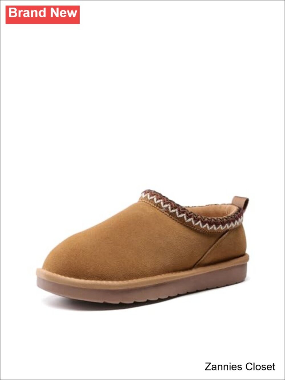 ✨ DREAM PAIRS Genuine Suede Fuzzy Slippers Plush Lined Cozy Home Slip On
